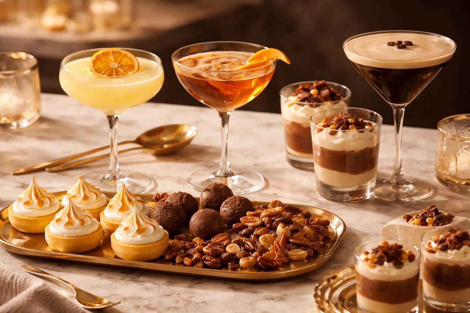 Dulces y postres para acompañar cócteles y sobremesas: maridajes que elevan la experiencia
